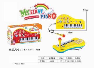 ELECTRONIC ORGAN W/MICROPHONE & LIGHT & MUSIC,