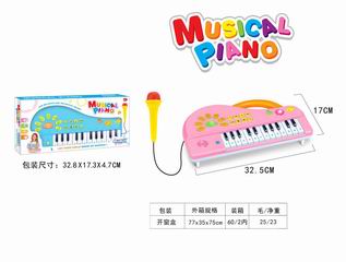 ELECTRONIC ORGAN W/MICROPHONE & LIGHT & MUSIC,