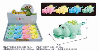 PULL LINE CROCODILE W/LIGHT 12PCS,