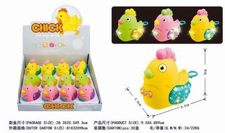 PULL LINE CHICK W/LIGHT 12PCS,
