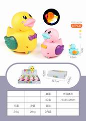 PULL LINE DUCK W/LIGHT 12PCS,