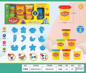COLOR DOUGH SET 6CANS,