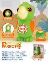B/O PARROT W/LIGHT & MUSIC & RECORD,