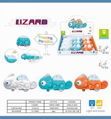 PRESS LIZARD W/LIGHT & MUSIC 9PCS,