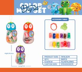 COLOR DOUGH SET 14PCS,
