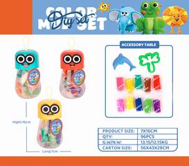 COLOR DOUGH SET 12PCS,