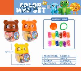 COLOR DOUGH SET 14PCS,