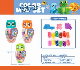 COLOR DOUGH SET 15PCS,