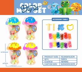 COLOR DOUGH SET 16PCS,