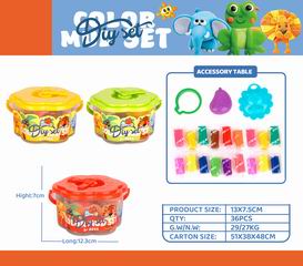 COLOR DOUGH SET 21PCS,