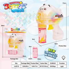 FRICTION BUBBLE GUN W/LIGHT,