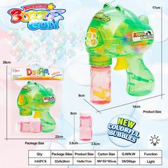 FRICTION BUBBLE GUN W/LIGHT,