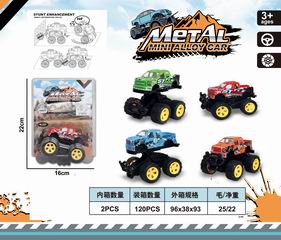 FRICTION METAL MINI ALLOY DEFORMATION STUNT CAR,
