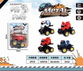 FRICTION METAL MINI ALLOY DEFORMATION STUNT CAR,