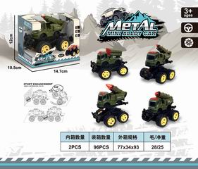 FRICTION METAL MINI ALLOY DEFORMATION STUNT CAR,