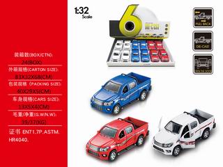 1:32 ALLOY PULL BACK CAR 12PCS,