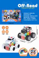 FRICTION CAR W/LIGHT 2PCS,