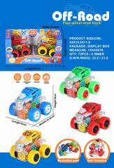 FRICTION STUNT CAR W/LIGHT 2PCS,
