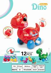 WAND UP DINOSAUR 12PCS,