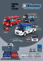 FRICTION BUS W/LIGHT 8PCS,