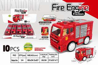 FRICTION FIRE TRUCK 10PCS,