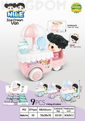 FRICTION ICE-CREAM VAN 9PCS,