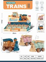 FRICTION TRAIN W/LIGHT & MUSIC 12PCS,