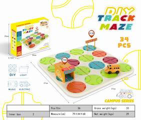 MAZE TRACK W/LIGHT & SOUND 34PCS,