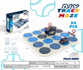 MAZE TRACK W/LIGHT & SOUND 34PCS,