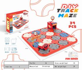 MAZE TRACK W/LIGHT & SOUND 34PCS,