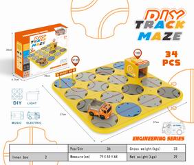 MAZE TRACK W/LIGHT & SOUND 34PCS,