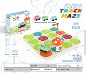 MAZE TRACK W/LIGHT & SOUND 34PCS,