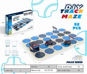 MAZE TRACK W/LIGHT & SOUND 52PCS,