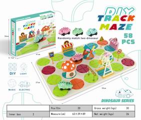 MAZE TRACK W/LIGHT & SOUND 58PCS,