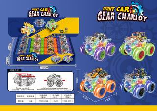 FRICTION 4WD STUNT CAR W/LIGHT 12PCS,