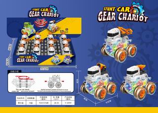 FRICTION 4WD STUNT CAR W/LIGHT 12PCS,