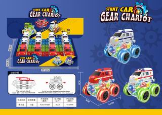 FRICTION 4WD STUNT CAR W/LIGHT 12PCS,