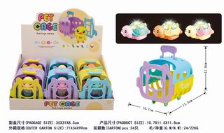 PULL LINE TORTOISE W/LIGHT & MUSIC 6PCS,