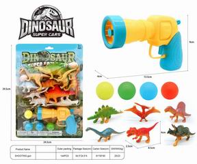 DINOSAUR PING-PONG BALL GUN,