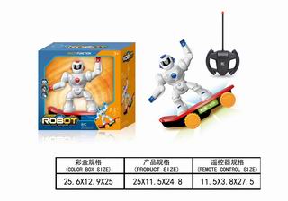 R/C ROBOT STUNT SKATEBOARD W/LIGHT & MUSIC,