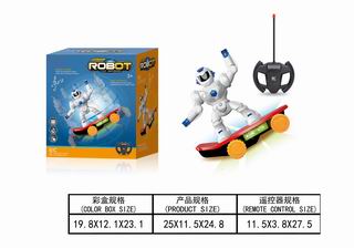 R/C ROBOT STUNT SKATEBOARD W/LIGHT & MUSIC,