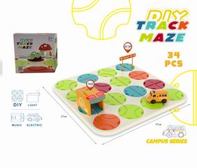 MAZE TRACK W/LIGHT & SOUND 34PCS,