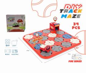 MAZE TRACK W/LIGHT & SOUND 34PCS,