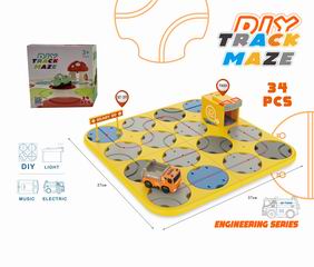 MAZE TRACK W/LIGHT & SOUND 34PCS,