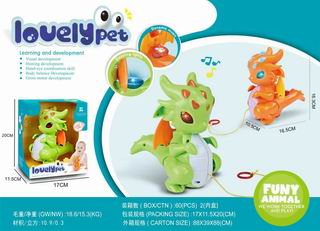 PUSH DINOSAUR W/MUSIC,