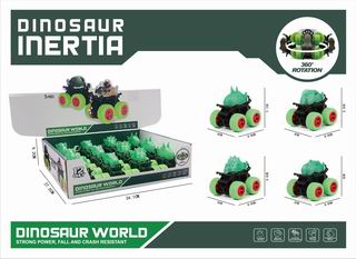 FRICTION DINOSAUR CAR 12PCS,