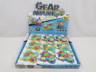 FRICTION GEAR PLANE W/LIGHT 9PCS,