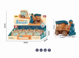FRICTION TRAIN W/LIGHT & MUSIC 12PCS,
