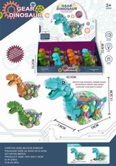 B/O GEAR DINOSAUR W/LIGHT & MUSIC 8PCS,
