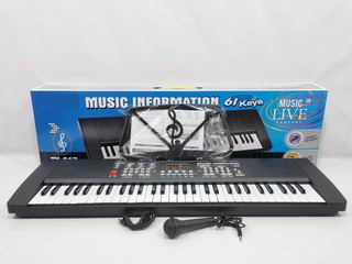 61 KEY ELECTRONIC ORGAN W/MICROPHONE,